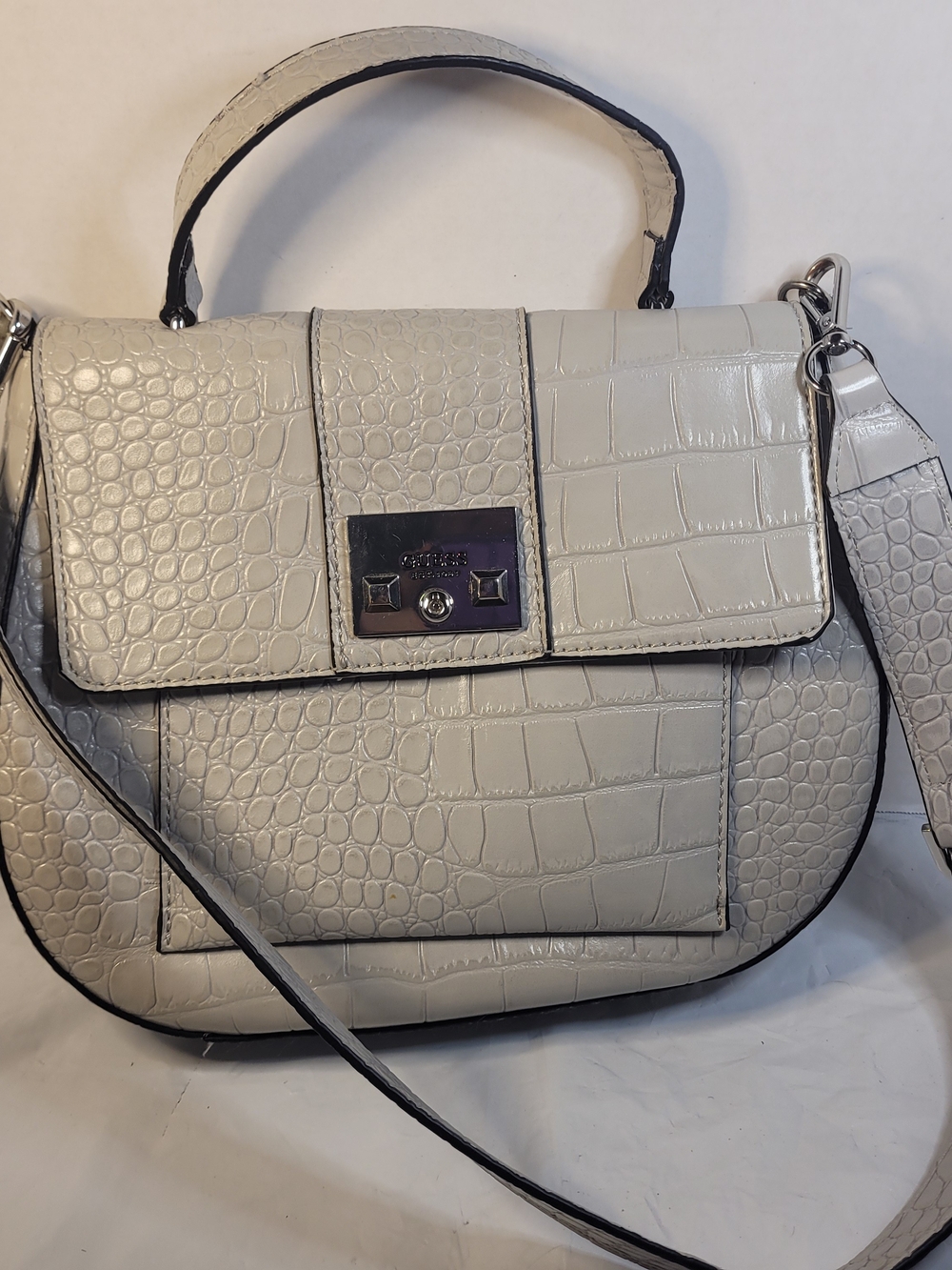 Vintage Y2K Guess Purse Grey Adjustable Shoulder Strap
